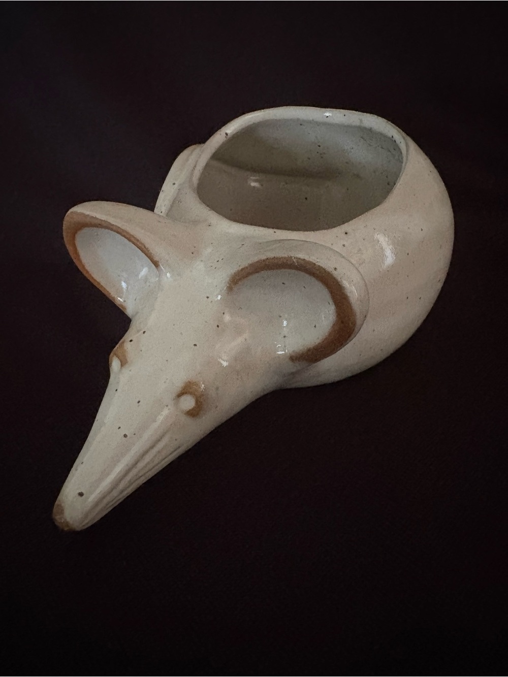 David Stewart Lions Valley Stoneware Mouse Planter Ceramic Pot